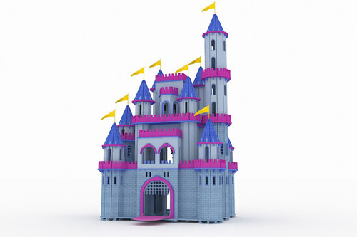 Fantasy Castle Flag Look Side