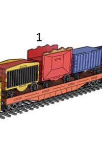 Circus Train Animal & Storage Cars ((Second Section))