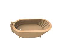 Barbie Claw Foot Tub (Barbie Scale Size)