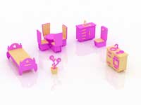 Barbie Furniture Set Five (Barbie Scale Size)