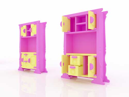 Barbie Hutch Dresser (Barbie Scale Size)