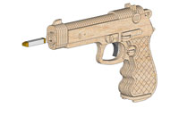 Beretta Hand Gun Pistol  (Rubberband powered Gun)