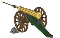 Napoleon Civil War Cannon (Rubber Band Powered Cannon)