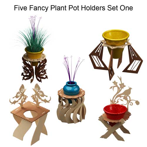 Fancy Plant Potholders Set One