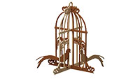 Caged Bird Pair Deco