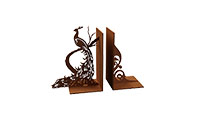 Fantail Peacock Bookends
