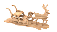 Sleigh & Reindeer - Christmas Pattern