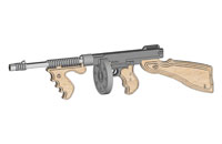 Thompson Submachine Gun  (Rubberband powered Gun)