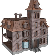 Addams Haunted Dollhouse - New