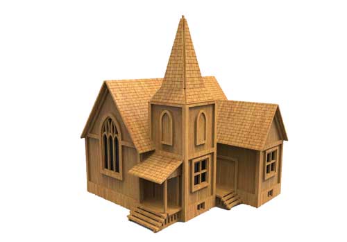 Alabama Church (HO Scale)