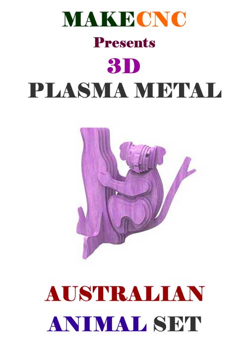 3D Metal Patterns Australian Animal Set (plasma)