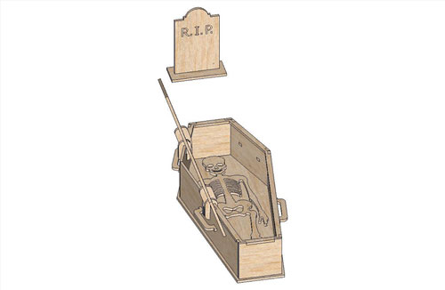 Halloween creepy Coffin