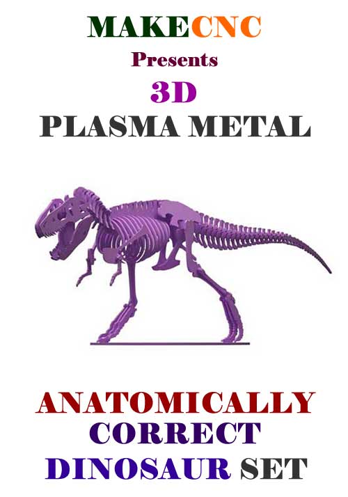 3D Metal Patterns Dinosaurs - Anatomically Correct (plasma)