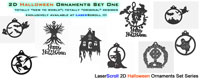 2D Halloween Ornaments Set One