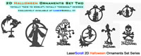 2D Halloween Ornaments Set Two