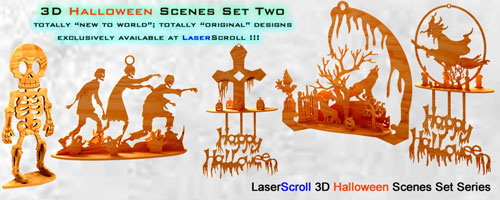 Halloween 3D Scenes Set Two