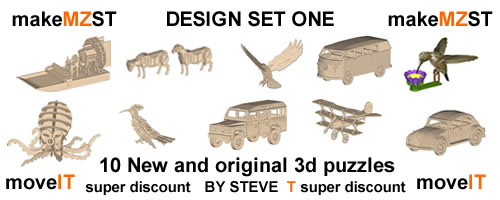 3d puzzles makeMZST Design Set one