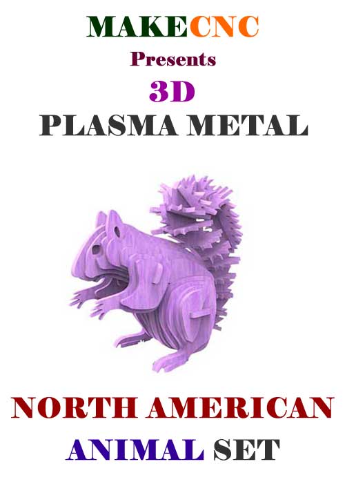 3D Metal Patterns North American Animal Set (plasma)