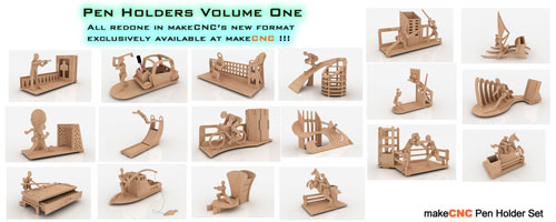 3D Puzzle Pen Holders Volume One