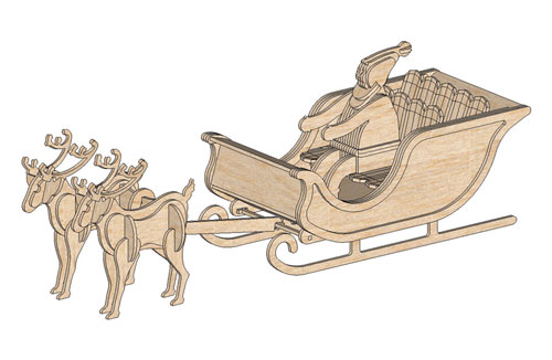 Santa and  Sleigh