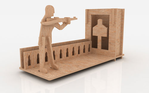 Shooting Gallery Pen Holder