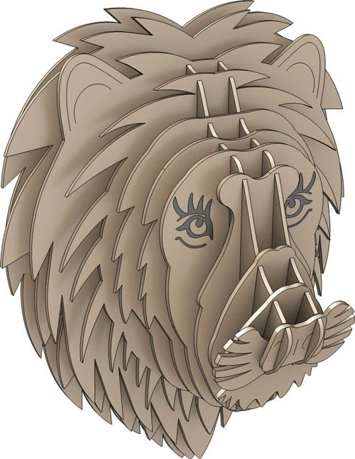 Trophy Faux Lion Head